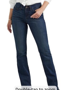 Lee Women's Boot Cut Jeans in Dark Blue Size 12 LONG